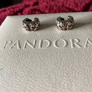 Pandora sterling silver clip charms. Set of 2